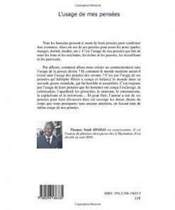 Alternative view of L'usage de mes pensées (Anglais) Broché, 1 janvier 2011, Édition française de Thomas Noah Mvogo
