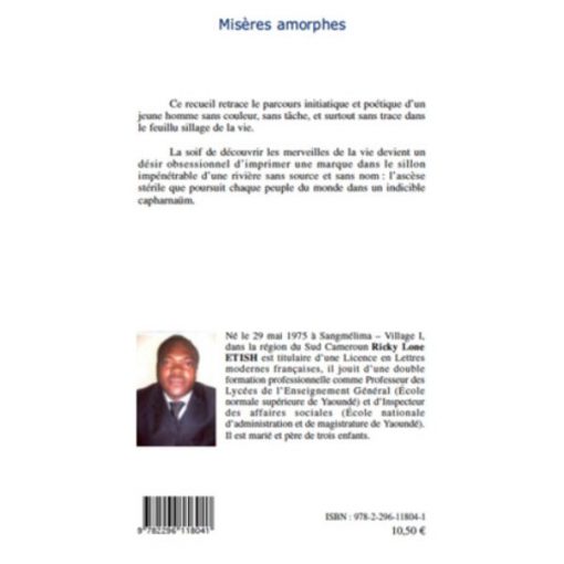 Misères amorphes de Ricky Lone Etish, Collection Harmattan Cameroun – Image 2