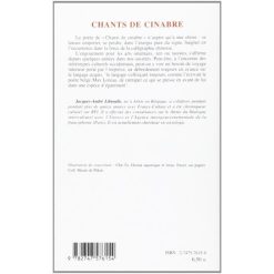 Alternative view of Chants de Cinabre: Poèmes Mass Market (Anglais) Broché, 1 janvier 2005, Édition française de Jacques-André Libioulle
