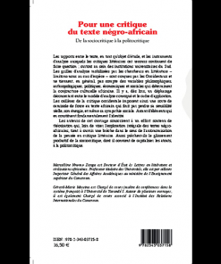 Alternative view of Pour une Critique du Texte Négro– Africain
