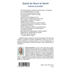 Alternative view of Quand les fleurs se fanent, Poèmes et pensées de Gabriel Ohandza Ngono