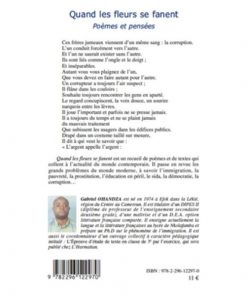Alternative view of Quand les fleurs se fanent, Poèmes et pensées de Gabriel Ohandza Ngono