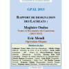 Rapport de Désignation des Lauréats : Magloire Ondoa Textes et Documents du Cameroun (1915-2012)