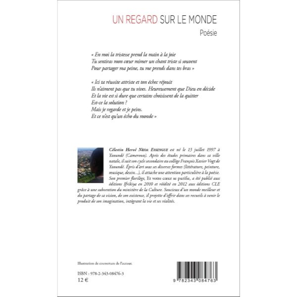Un regard sur le monde: Poésie (Français) Broché, 4 avril 2016, Édition française de Célestin Hervé Nkoa Essengue – Image 2