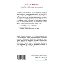 Alternative view of Voix de femmes, Recueil de poésies orales camerounaises de Gabriel Kuitche Fonkou, Collection : Harmattan Cameroun