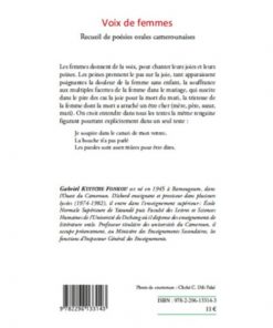 Alternative view of Voix de femmes, Recueil de poésies orales camerounaises de Gabriel Kuitche Fonkou, Collection : Harmattan Cameroun