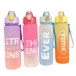 Bouteille d'eau, Gourde en Plastique avec Ligne d'échelle 1 Litre