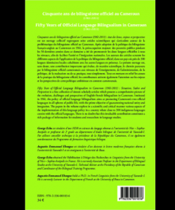Alternative view of Cinquante Ans de Bilinguisme Officiel Au Cameroun (1961-2011)Etat des Lieux, Enjeux et Perspectives