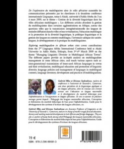 Alternative view of De l’Exploitation du Multilinguisme Dans Les Villes Africaines