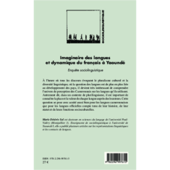 Alternative view of Imaginaire des Langues et Dynamique du Français à Yaoundé (Enquete Sociolinguistique)