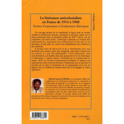 Alternative view of La Littérature Anticolonialisme en Cameroun de 1914 à 1960 Formes d’Expression et Fondements Théoriques