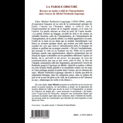 Alternative view of La Parole Obscure