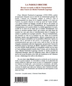 Alternative view of La Parole Obscure