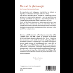 Alternative view of Manuel de Phonologie des Langues Bantoues du Congo