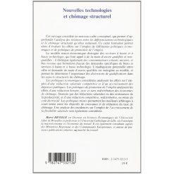 Alternative view of NOUVELLES TECHNOLOGIES ET CHÔMAGE STRUCTUREL Analyse des politiques économiques et de promotion de l’emploi