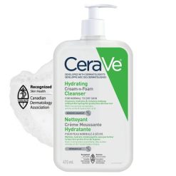 CeraVe Nettoyant Visage Moussant Crémeux pour Peaux normales à Sèches - 473ml