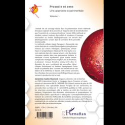 Alternative view of Prosodie et Sens une Approche Expérimentale Volume 1