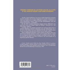 Alternative view of Origine commune de l’égyptien ancien du copte et des langues négro-africaines modernes
