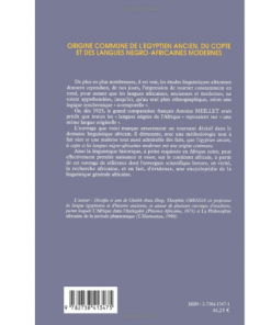 Alternative view of Origine commune de l’égyptien ancien du copte et des langues négro-africaines modernes