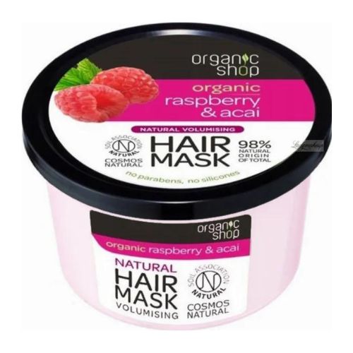 Organic Shop Volumizing Hair Mask Raspberry and Acai 250ml