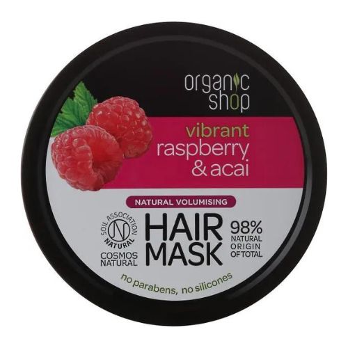 Organic Shop Volumizing Hair Mask Raspberry and Acai 250ml – Image 2