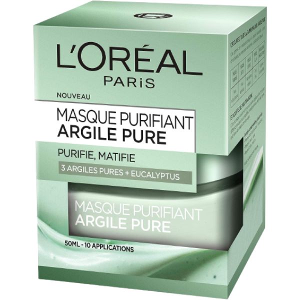 L'Oréal Paris Masque purifiant à l'argile pure, 50ml