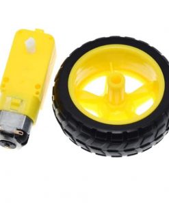 Moteur électrique à cc + Roue de Pneu (Pack de 4 moteurs + roues)