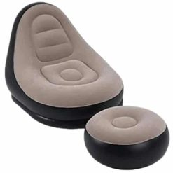Alternative view of Fauteuil Gonflable avec Pouf Repose Pieds et Pompe à Air