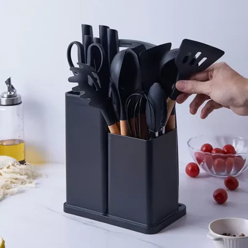 Coffret de 19 Ustensiles De Cuisine en Silicone – Image 4