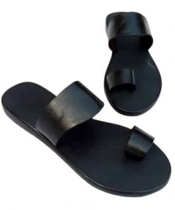 Sandales Artisanales En Cuir à Anneau d'Orteil Gladiateur Homme
