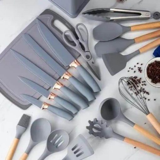 Coffret de 19 Ustensiles De Cuisine en Silicone