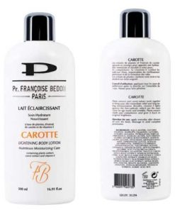 Alternative view of Gamme Pr. Francoise Bedon, Serum Eclaircissant Carotte, Lait Carotte Soin Hydratant et Nourrissant 500ml, Savon Gommant - Carotte