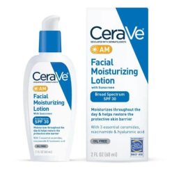 Lotion hydratante faciale CeraVe AM avec SPF 30, 2 fl oz 60ml