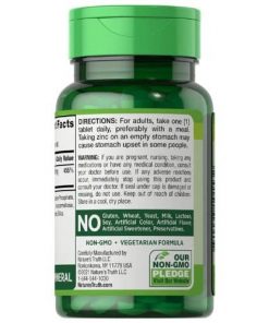 Alternative view of Nature's Truth Zinc 50 mg suppléments chélatés, 100 comprimés