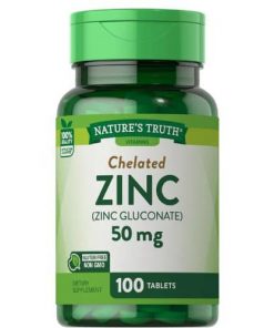 Nature's Truth Zinc 50 mg suppléments chélatés, 100 comprimés