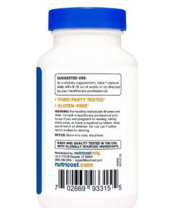 Alternative view of Nutricost Vitamine B2 (Riboflavine) 400 mg, 120 gélules - Sans gluten, Non OGM
