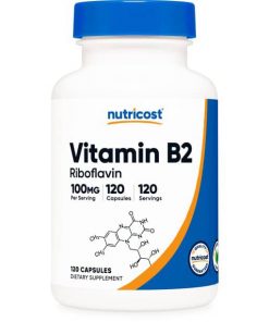 Nutricost Vitamine B2 (Riboflavine) 400 mg, 120 gélules - Sans gluten, Non OGM
