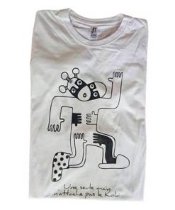 Alternative view of T-Shirt Blanc DOMAF 2023 : Une Seule Main n'Attache pas le Koki