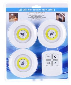 Veilleuse LED sans fil avec télécommande, 3W, super lumineuse
