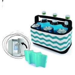 Alternative view of TAKE AWAY KA1465 Glacière à Canette 6 Cavités Plastique Turquoise 30 x 13,8 x 17,9 cm