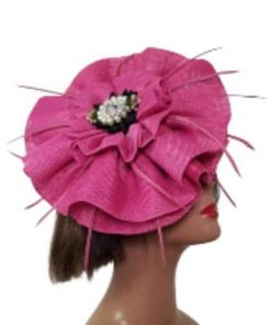 Chapeau, Couvre-chef Violet pour Femmes. Bandeau pour Mariage