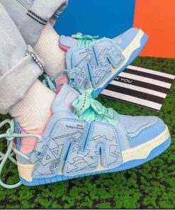 Tennis Hip-Hop Y2K Punk Femmes Hommes Chunky Platform Sneakers, Chaussure
