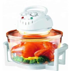 DELICOOK Friteuse à Air halogène MT- A15 Cuisinière Four sans fumée Barbecue Multifonction en Verre Transparent 12 litres, Garantie 1 Mois
