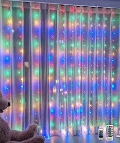 Guirlande en rideaux lumineux Multicolore