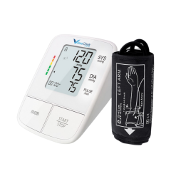 Tensiomètre Numérique Blanc, VitaeChek Automatique et Portable avec Brassard pour le Bras