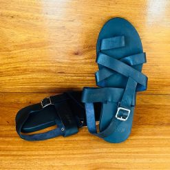 Alternative view of Sandales Artisanales en Cuir Zeus avec Laces Croisées pour Hommes