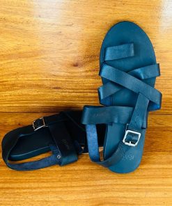 Alternative view of Sandales Artisanales en Cuir Zeus avec Laces Croisées pour Hommes