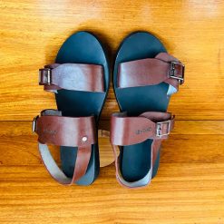 Sandales Artisanales en Cuir à Deux Boucles pour Hommes