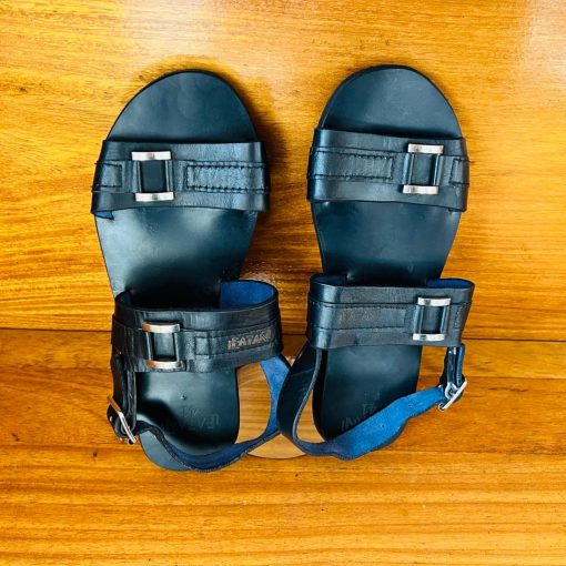 Sandales Artisanales en Cuir à Trois Boucles pour Hommes