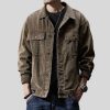 Veste en Velours Côtelé avec Boutons pour Homme